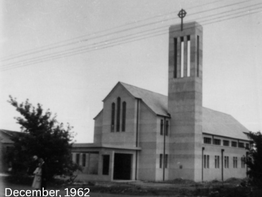 Historic photo of the church taken in December 1962