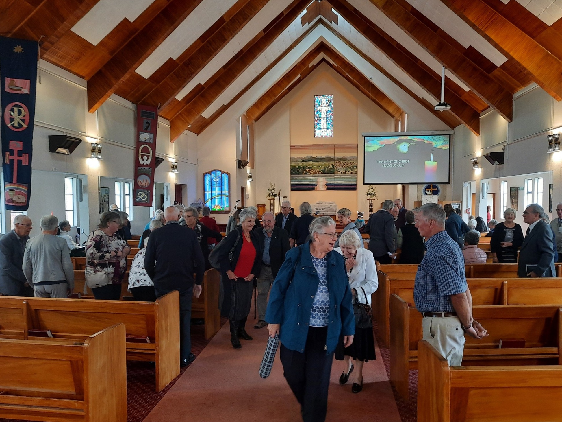 Congregation worshipping together