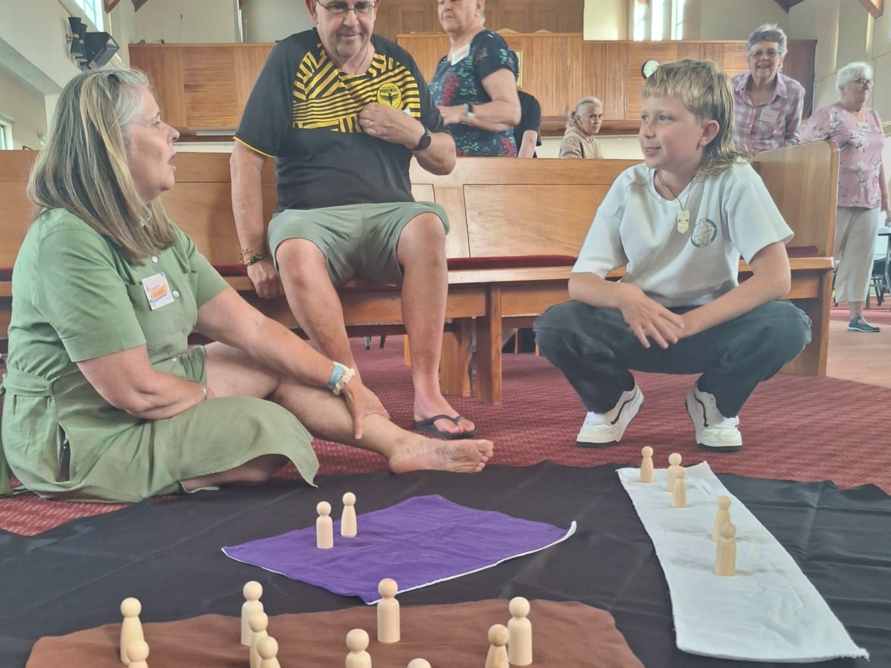Community enjoying morning tea